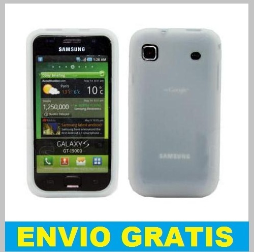 FUNDA SILICONA PARA SAMSUNG I9000 GALAXY S BLANCA